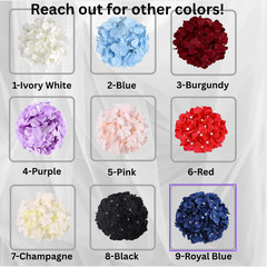 Hydrangea Lighted Mason Jar, Jute Bow, Fairy Lights, Custom Colors Available