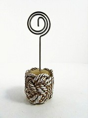Western Rope Theme Place Card Holders Set Of 14 Wedding Party Resin Gold White