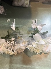 30pc White Wedding Artificial Flowers Arrangements Bouquet