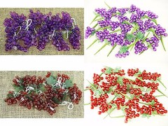 Grape Bunch Vines Floral Leaves Acrylic Wedding Baby Shower Gift Embellishments