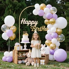 Uimoso Metal Arch Backdrop Stand 6.6 x 3.3 ft for Weddings and Events