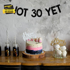 Not 30 yet Banner – Last Year in My 20S, Happy 29Th Birthday Banner, Cheer to 29