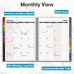 Planner 8.5×11, July 2026 to June 2027, Weekly and Monthly 2026-2027 Colorful