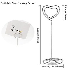 Wedding Table Numbers Holder – YQBOOM 20 Pack 3.35 inch Name 20 Silver
