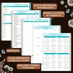 Lesson Planner 2026-2027, 8.5″ x 11″, July 2026 – 2026-2027 Teacher Planner
