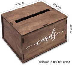 Wooden Wedding Card Box with Slot and Lid | Graduation Card Box for Party 202…