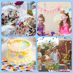 6000Pcs 0.59Inch round Confetti Paper Colourful Multicolor Dots Circles Table Co