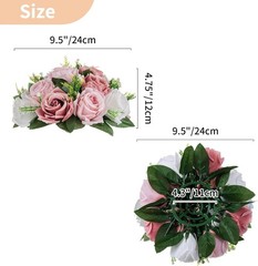 Multi-Function 9.5 In. Dusty Rose Flower Balls – 6 Pcs for Weddings & Parties