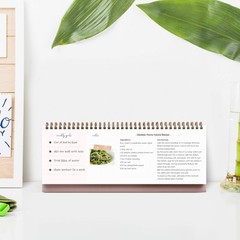 Pink Abstract Non-Dated Spiral Weekly Desk Calendar Planner, 60 Week Inspirat…