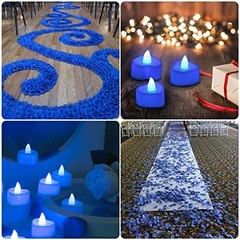 Rose Petals for Romantic Night for him Set, 2000 Pieces Artificial Rose Blue