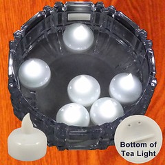 NEW 12 White Led Floating Candle Floral Tea Light for Wedding Centerpiece Decor