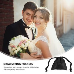 6 Pcs PU Jewelry Storage Bag Packaging Drawstring Pockets Bags