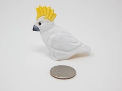 Cockatoo Bird Cake Topper Bride Groom Love Wedding Engagement Carved Wood Statue