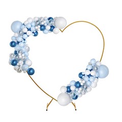 Large Heart Archway Wedding Backdrop Stand Gold Arch Frame Flower Balloon Decor