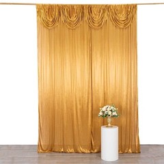 10×10 feet Double Drape Satin Curtain Wedding Backdrop Panel Party Decorations