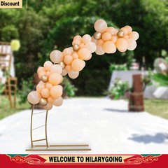 6.5ft Metal Crescent Moon Arch Wedding Party Plant Climbing Backdrop Stand Rack