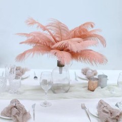 12 pcs 13-15″ long Mauve Genuine Ostrich FEATHERS Wedding Party Centerpieces