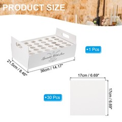 Wedding Confetti Cones Holder Box 30 Holes Confetti Stand Tray Box White
