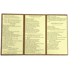 Needzo Catholic Mass Prayer and Responses Pocket Card, Laminated Card Stock, …