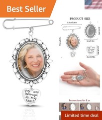 Personalized Wedding Bouquet Charm Making Kit – Silver Lacy Frame & Cabochons