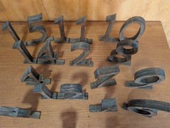 Solid Wood Table Numbers 1-15 Freestanding Party /Wedding Event Table Markers 5″