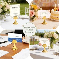 Sophisticated Gold Table Sign Holders – 1.7 Inches, Ideal for Elegant Occasions