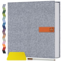 Self Adhesive Photo Album 4×6 5×7 8×10, DIY Picture Book, Gift for Mom, Gray