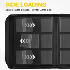Toploader Binder, Holds 360 Toploaders, 100 Toploaders INCLUDED, 9-Pocket PU …