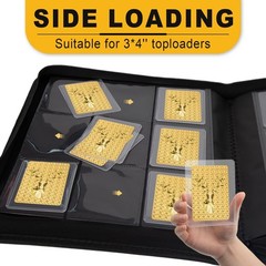 Toploader Binder, Holds 360 Toploaders, Top Loader Binder with 9 Pockets for …