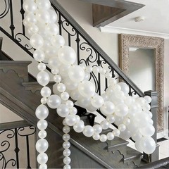Pearl White Linking Balloons,100pcs 6 Inch Quick Link 6 inch,