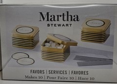 2017 Martha Stewart Party Favors 10 Count = Gold & Black Stripe New