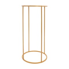 A Set of 3 Cylindrical Flower Racks Gold Party Decor Stand Metal Flower Holder