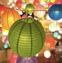 💃16Pcs Colorful Paper Lanterns, Multi-Color Chinese Hanging Paper Lan💥💫🎁