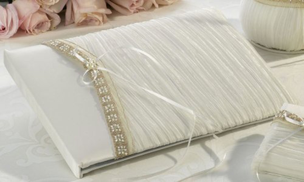 Lillian Rose Wedding Bride 11″ Guest Book – Crushed Taupe GB270I-D DEFECT