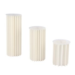 Set of 3 Elegant Bulk Weddings Decoration Table Cylinder Centerpiece Cake Stand