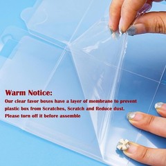 30 PCS Clear Favor Boxes,4 x 4 x 4 inch Plastic Clear Gift Boxes for Wedding,…