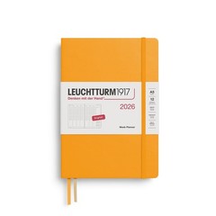 LEUCHTTURM1917 – Week Planner 2026, Hardcover, Medium (A5), Rising Sun (Jan 1…