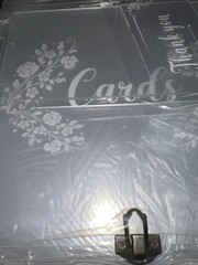 Cecolic Acrylic Wedding Card Box W/ Lock , Size 9.8 In X 9.3 X 10 In
