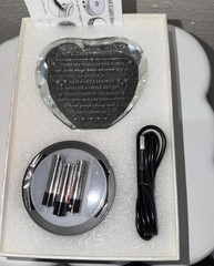 Product Title Premium Crystal Heart Coworker Gift with LED Light Base – Included
