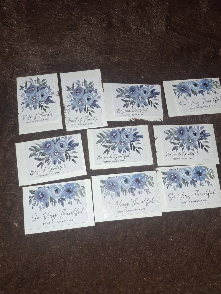 10 after wedding thank you cards with envelopes. 4×6. From The New Mr. & Mrs.