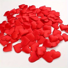 Heart Shape padded satin petals  Scatter for Valentine’s Day Wedding Decorations