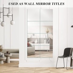 12″ Square Mirrors Candle Plate for Table Centerpieces, Set 12*12inch,