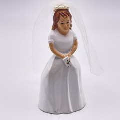 Vintage 1961 Coast Novelty Confirmation Girl / Bride Cake Topper FREE SHIP