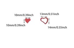 ONLYKXY 1200Pcs Love Heart Shaped Confetti, Table Wedding Decoration, Red