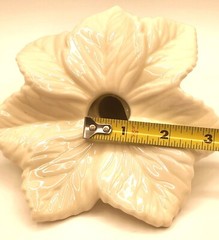 Vtg Epergne Wedding Bouquet Holder White Ceramic Floral Bridal Flower Vase *PICS