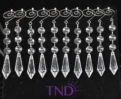 20 PCS ACRYLIC HANGING CRYSTALS ORNAMENTS WITH ICICLE PRISMS & SPIRAL HOOKS