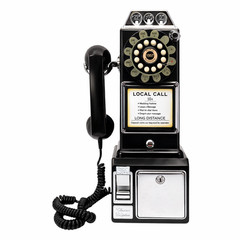 CR56-BK 1950’s Payphone with Push Button Technology. Black Wedding Audio Guest