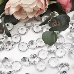 100Pcs Clear Acrylic Diamonds 1 Inch Wedding Table Scatters Gemstones Confetti f