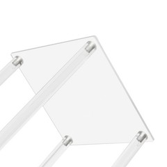 10Pcs Acrylic Clear Vase, 7.9×7.9×23.6In Rectangular Flower Display Stand,