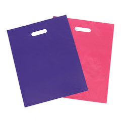 100 Bolsas De Plastico Para Articulos De 12X15 En Rosa Brillante Y Morado Con…